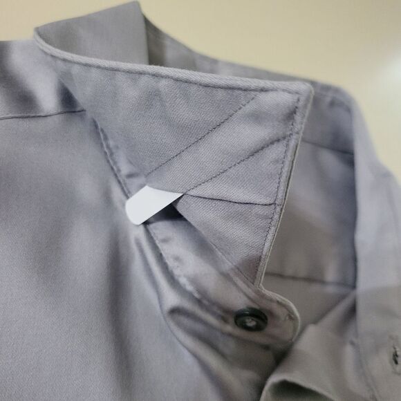 George's Men's Grey Stone Button-Down Dress Shirt - Picture 12 of 15